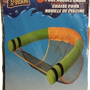 Kids Pool Noodle Chair - Green and Orange